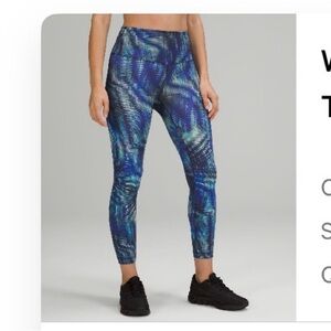 lululemon athletica Blue Patterned Leggings